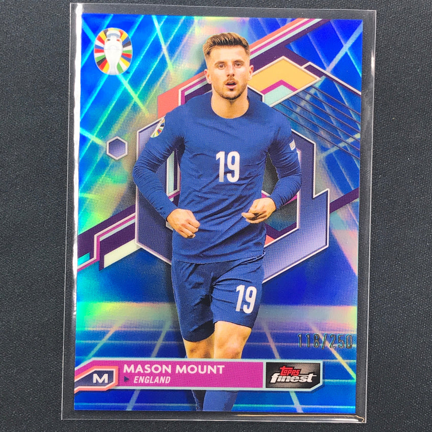 2023 Topps Finest Road To Uefa Mason Mount Base Blue Aqua Vaporwave 118/250