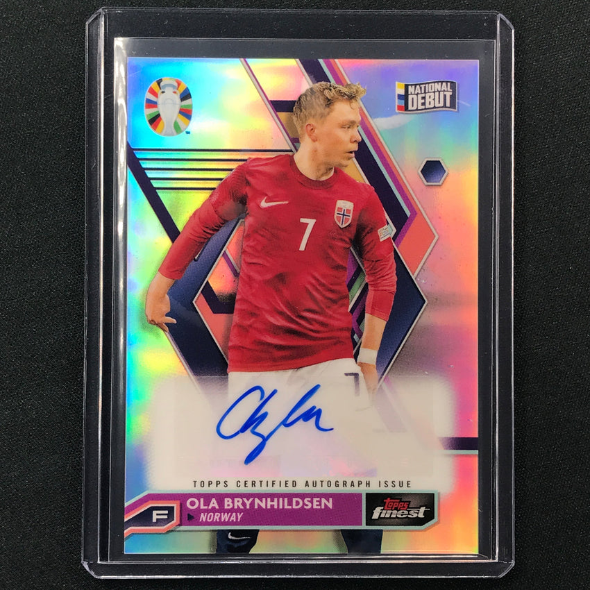 2023 Topps Finest Road To Uefa Ola Brynhildsen Base Auto #Ob