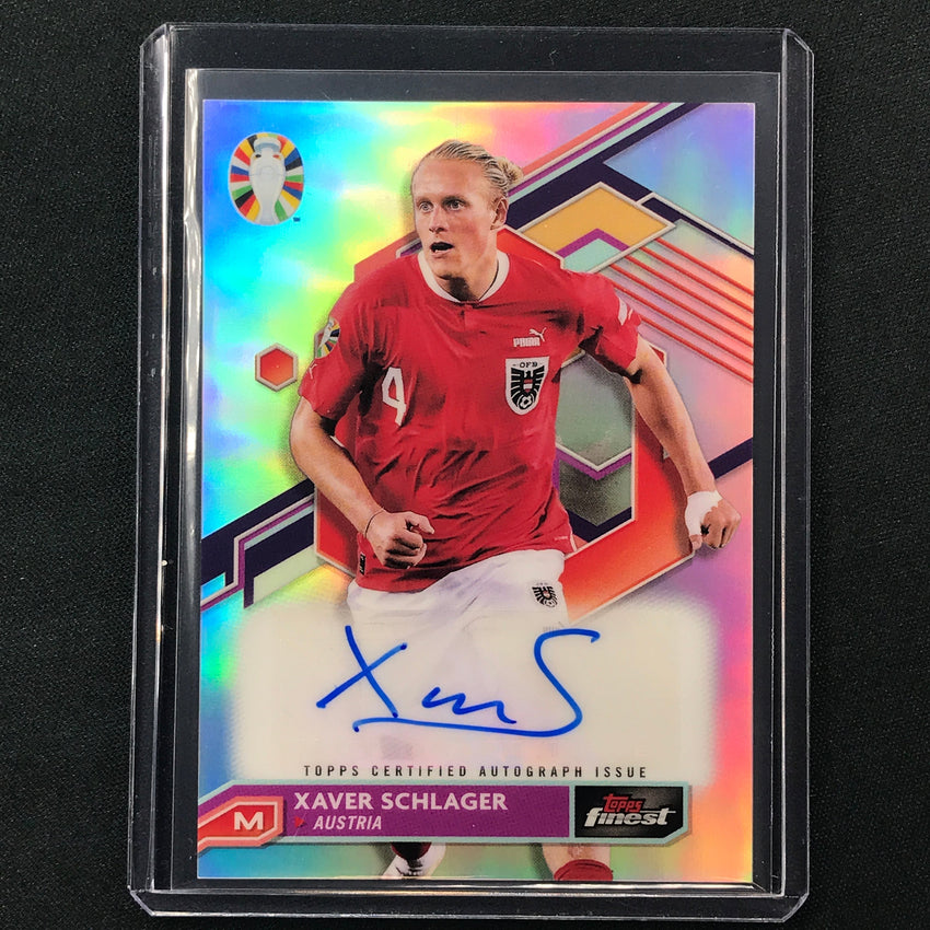 2023 Topps Finest Road To Uefa Xavier Schlager Base Auto #Xv