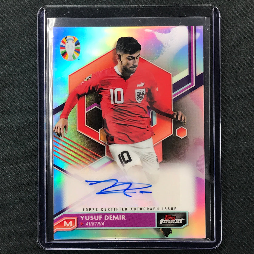 2023 Topps Finest Road To Uefa Yusuf Demir Base Auto #Yd
