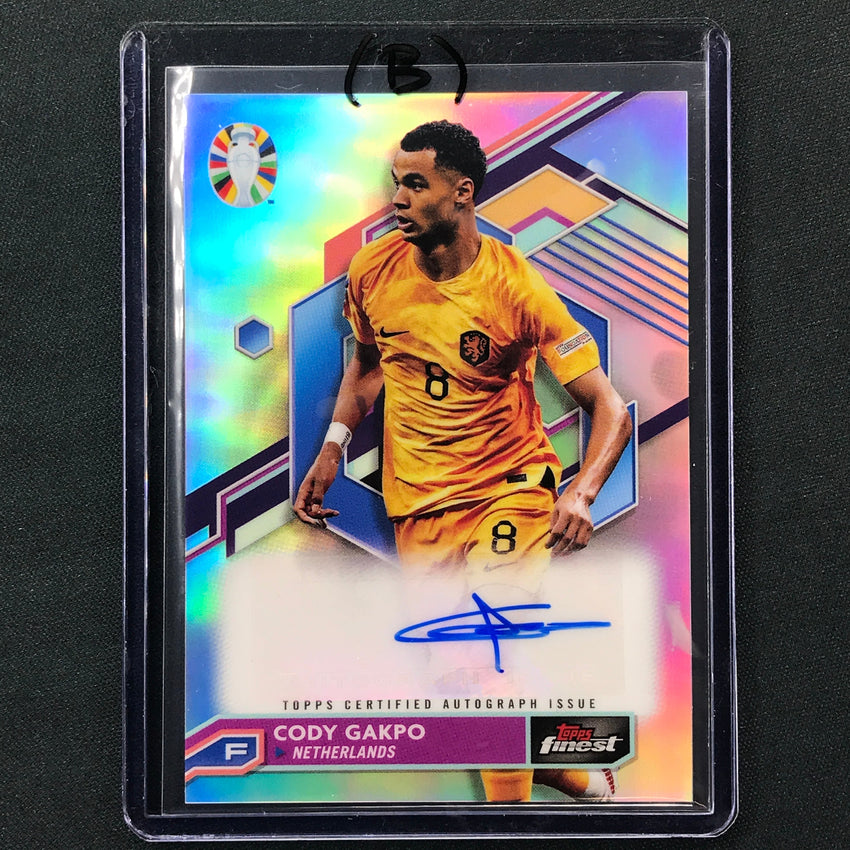 2023 Topps Finest Road To Uefa Cody Gakpo Base Auto #Cg B