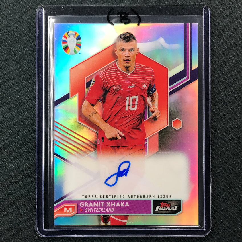 2023 Topps Finest Road To Uefa Granit Xhaka Base Auto No Gx B