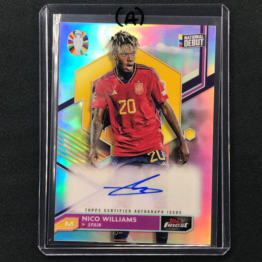 2023 Topps Finest Road To Uefa Nico Williams Base Auto No Nw A