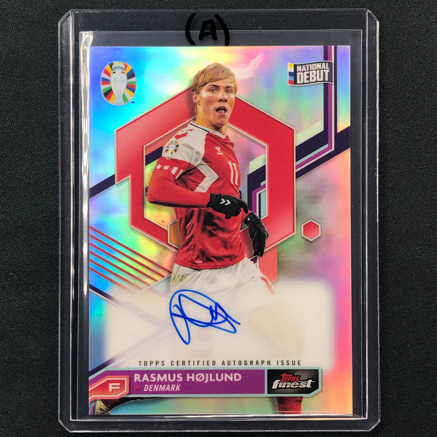 2023 Topps Finest Road To Uefa Rasmus Hojlund Base Auto No Rh A