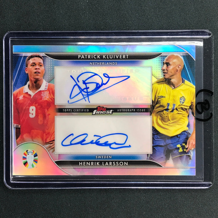 2023 Topps Finest Road to UEFA KLUIVERT HENRIK LARSSON Finest Dual Auto #KL (B)