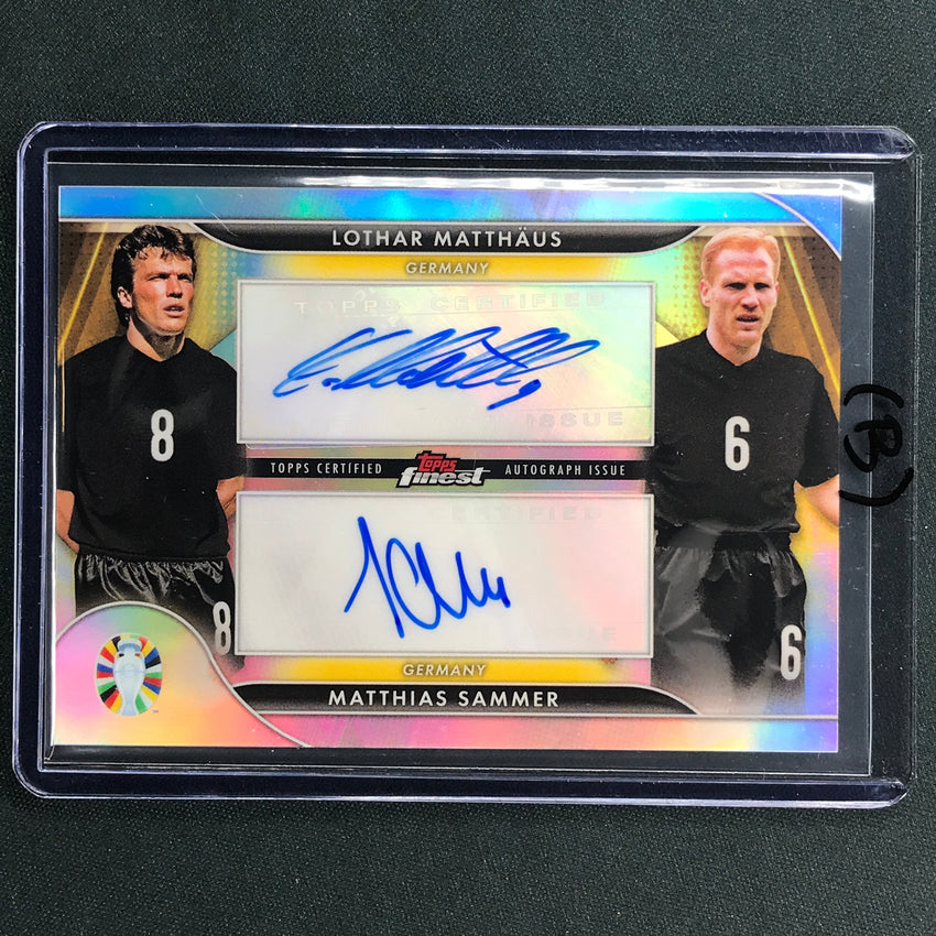 2023 Topps Finest Road to UEFA MATTHAUS SAMMER Finest Dual Auto #MS (B)