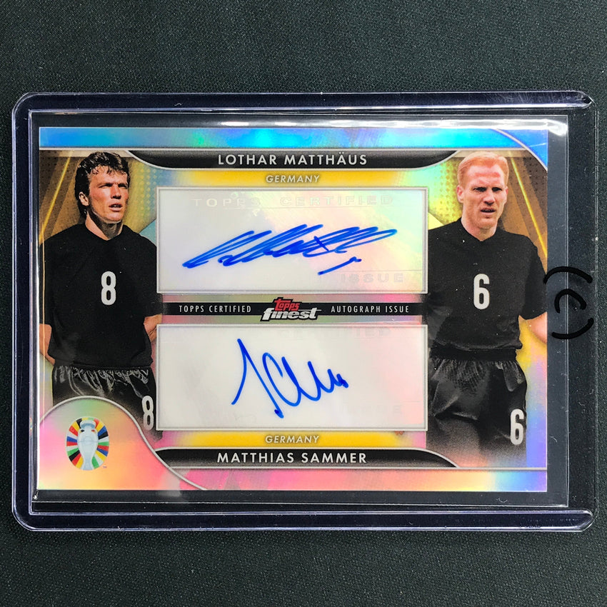 2023 Topps Finest Road to UEFA MATTHAUS SAMMER Finest Dual Auto #MS (C)