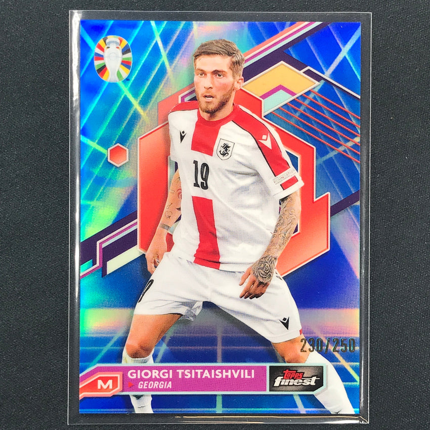 2023 Topps Finest Road To Uefa Giorgi Tsitaishvili Blue Aqua Vaporwave 230/250