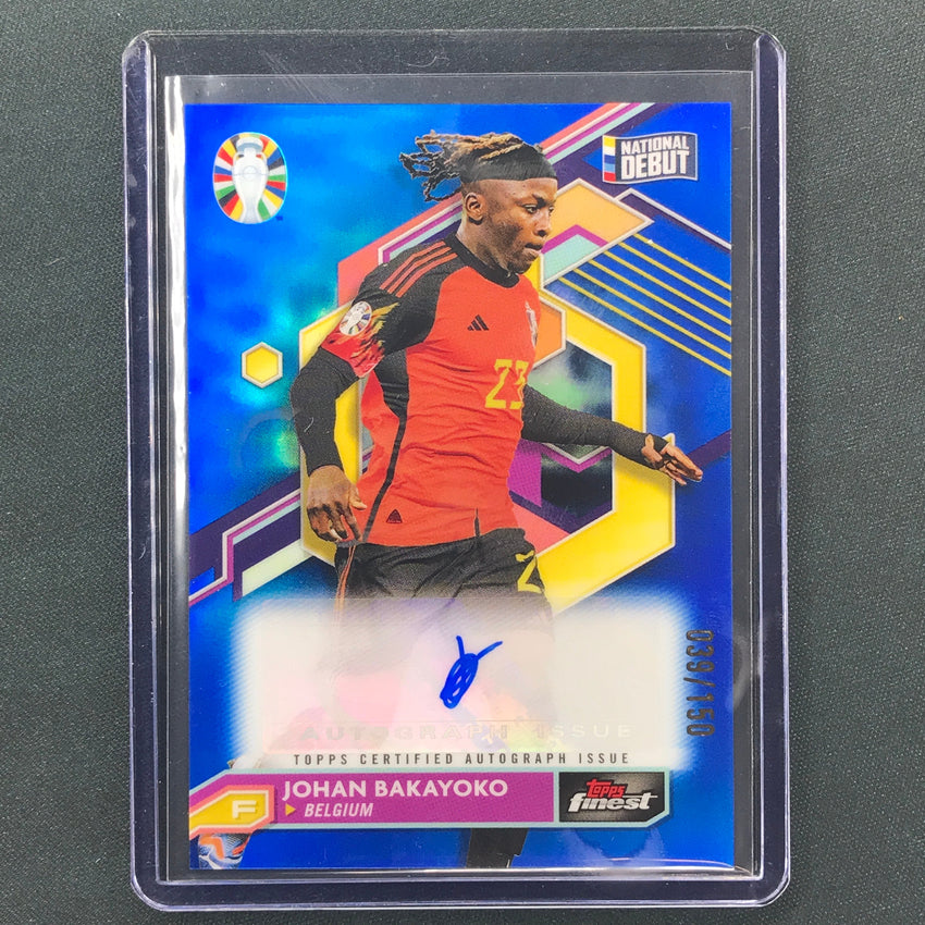 2023 Topps Finest Road To Uefa Johan Bakayoko Base Auto Blue 39/150