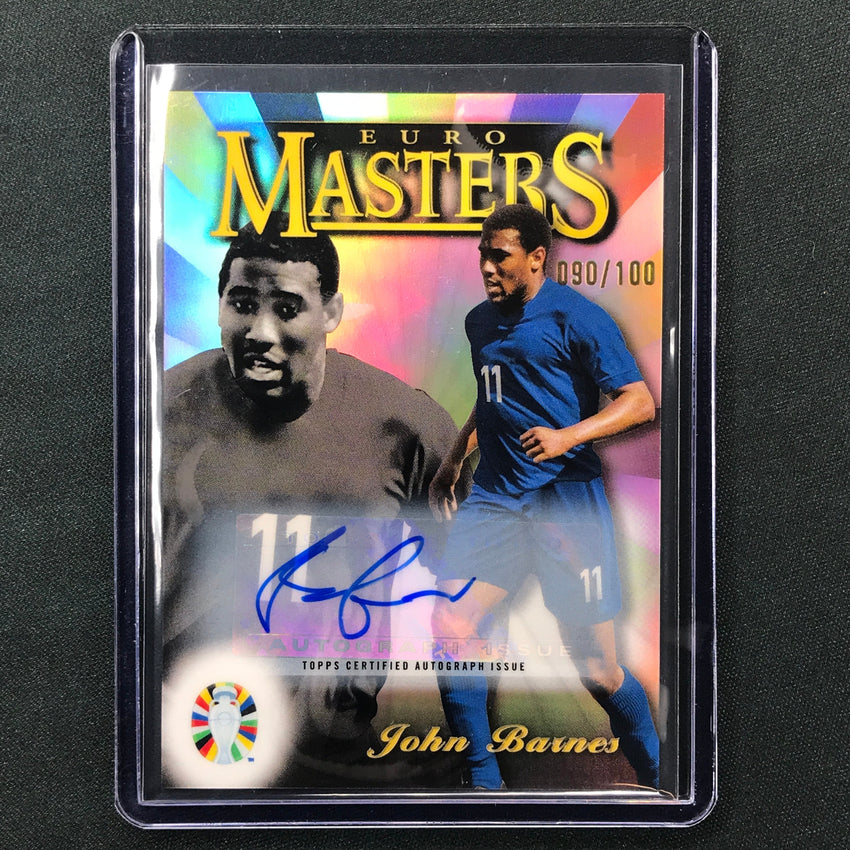 2023 Topps Finest Road To Uefa John Barnes Euro Masters Auto Refractor 90/100