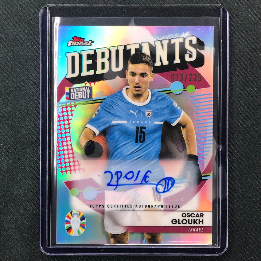 2023 Topps Finest Road To Uefa Oscar Gloukh Debutants Auto Refractor 13/235