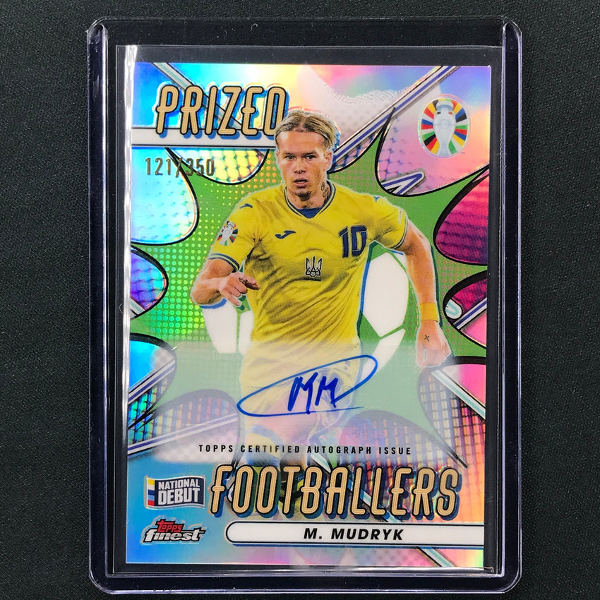 2023 Topps Finest Road To Uefa Mykhailo Mudryk Prized Footballers Auto 121/350