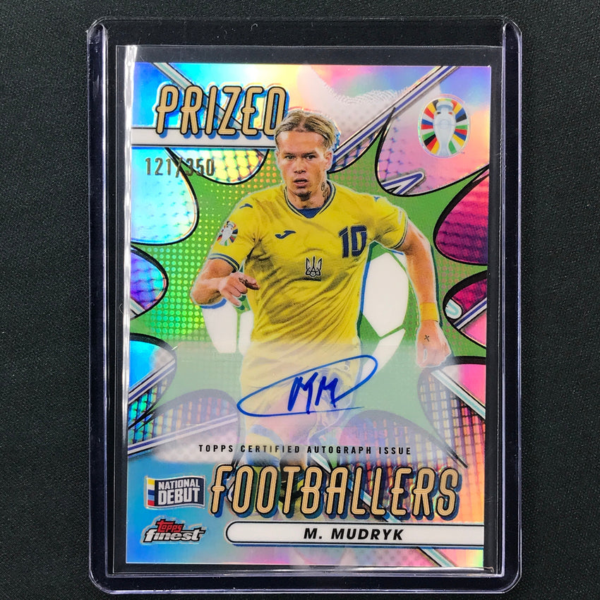 2023 Topps Finest Road to UEFA MYKHAILO MUDRYK Prized Footballers Auto 121/350