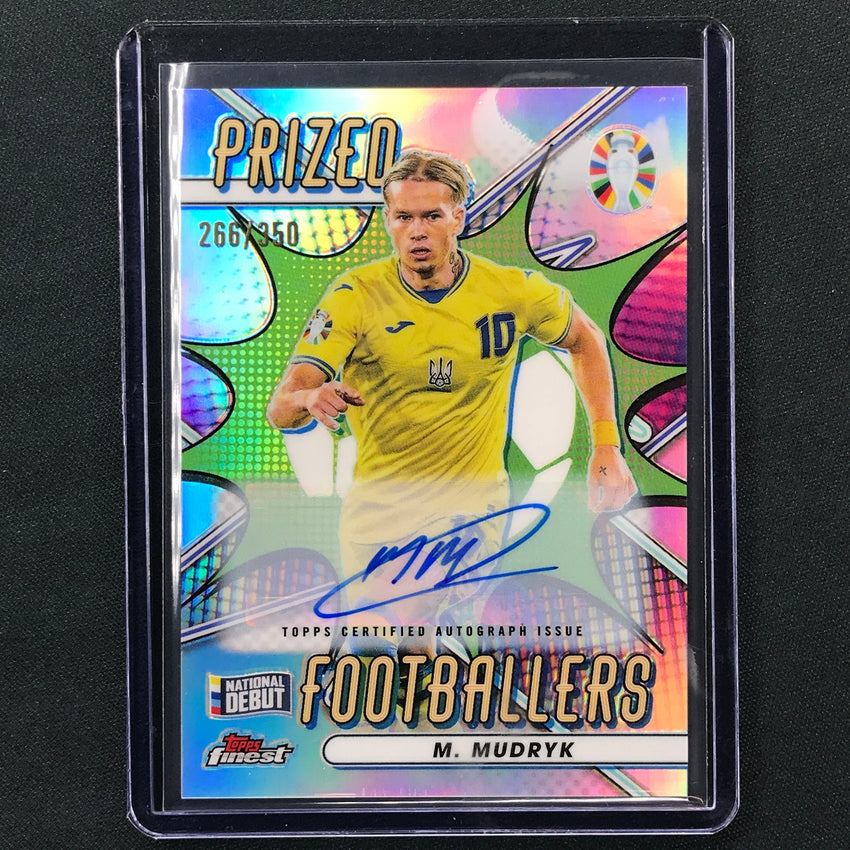 2023 Topps Finest Road To Uefa Mykhailo Mudryk Prized Footballers Auto 266/350