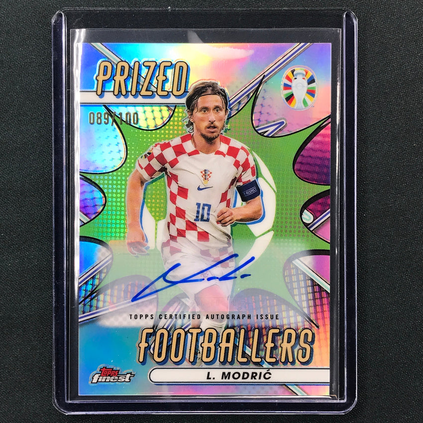 2023 Topps Finest Road to UEFA LUKA MODRIC Prized Footballers Auto 89/100