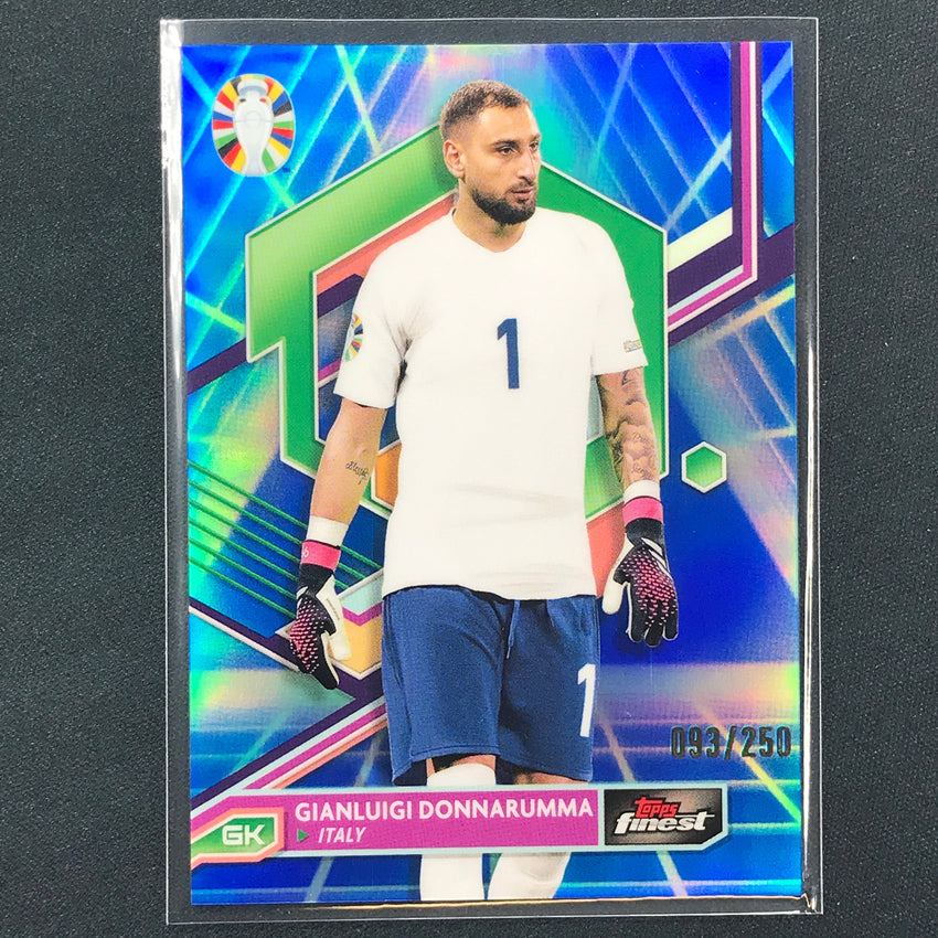 2023 Topps Finest Road To Uefa Gianluigi Donnarumma Blue Aqua Vaporwave 93/250