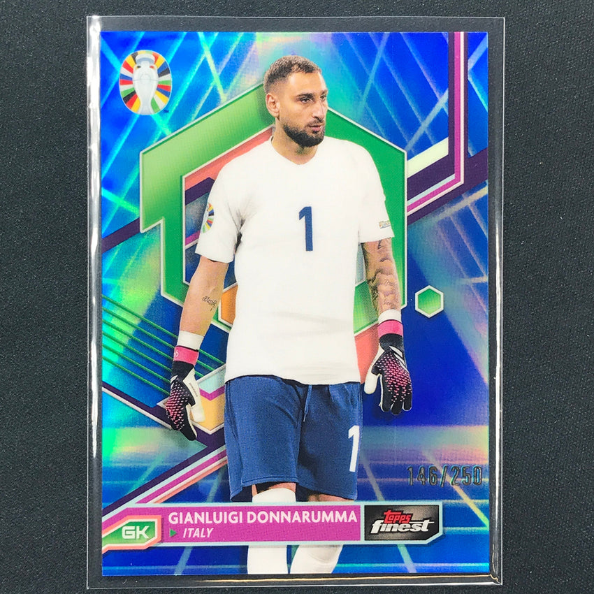2023 Topps Finest Road To Uefa Gianluigi Donnarumma Blue Aqua Vaporwave 146/250