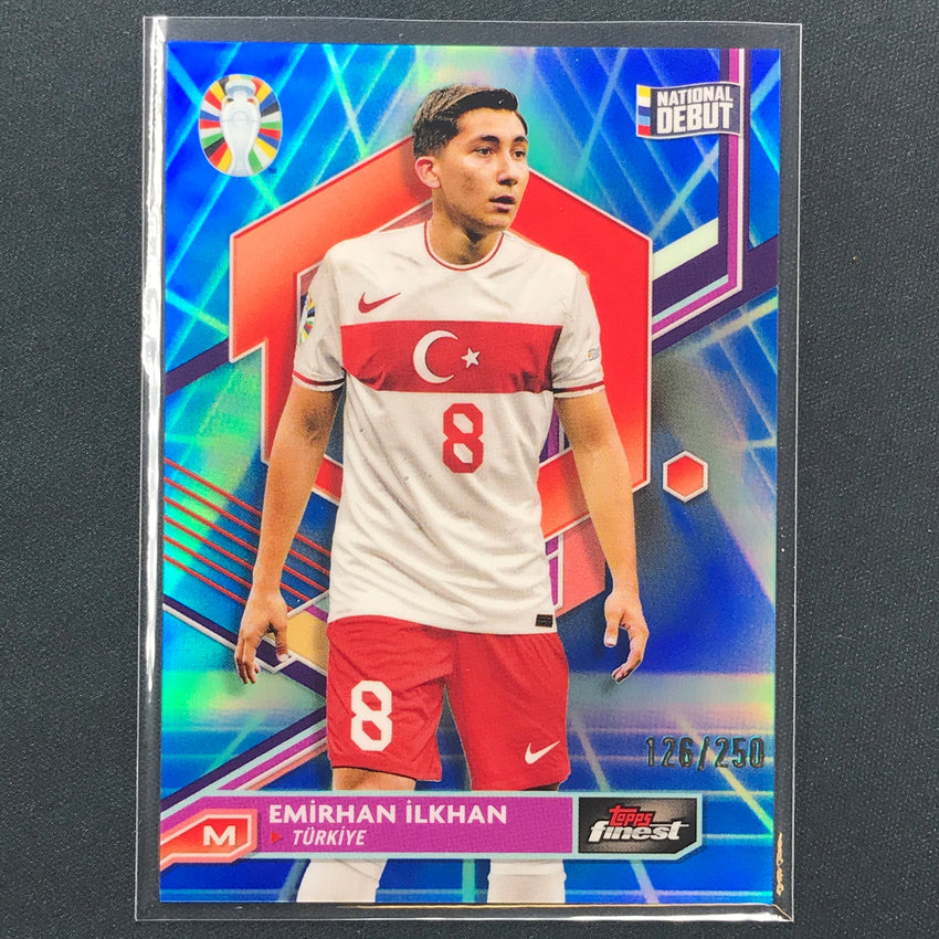 2023 Topps Finest Road To Uefa Emirhan Ilkhan Base Blue Aqua Vaporwave 126/250