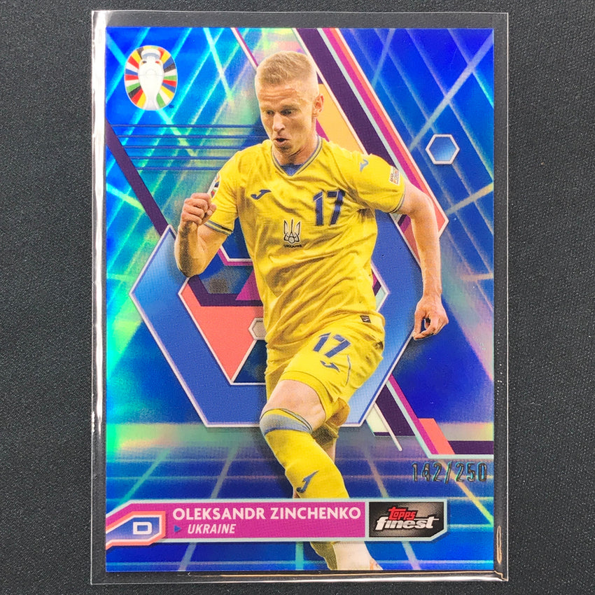 2023 Topps Finest Road To Uefa Oleksandr Zinchenko Blue Aqua Vaporwave 142/250