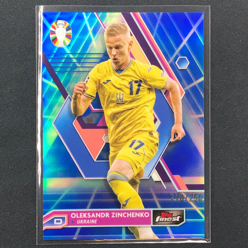 2023 Topps Finest Road To Uefa Oleksandr Zinchenko Blue Aqua Vaporwave 210/250