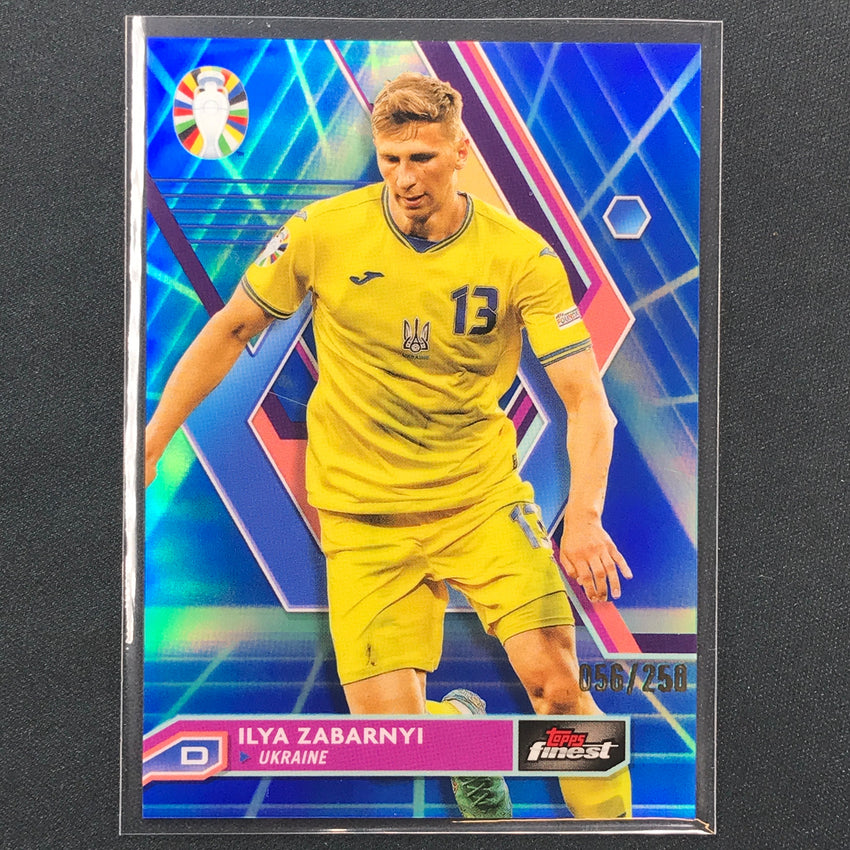 2023 Topps Finest Road To Uefa Ilya Zabarnyi Base Blue Aqua Vaporwave 56/250