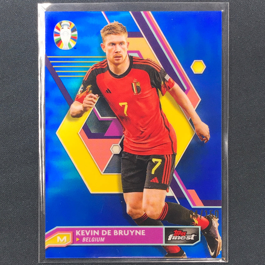 2023 Topps Finest Road To Uefa Kevin De Bruyne Base Blue 4/150