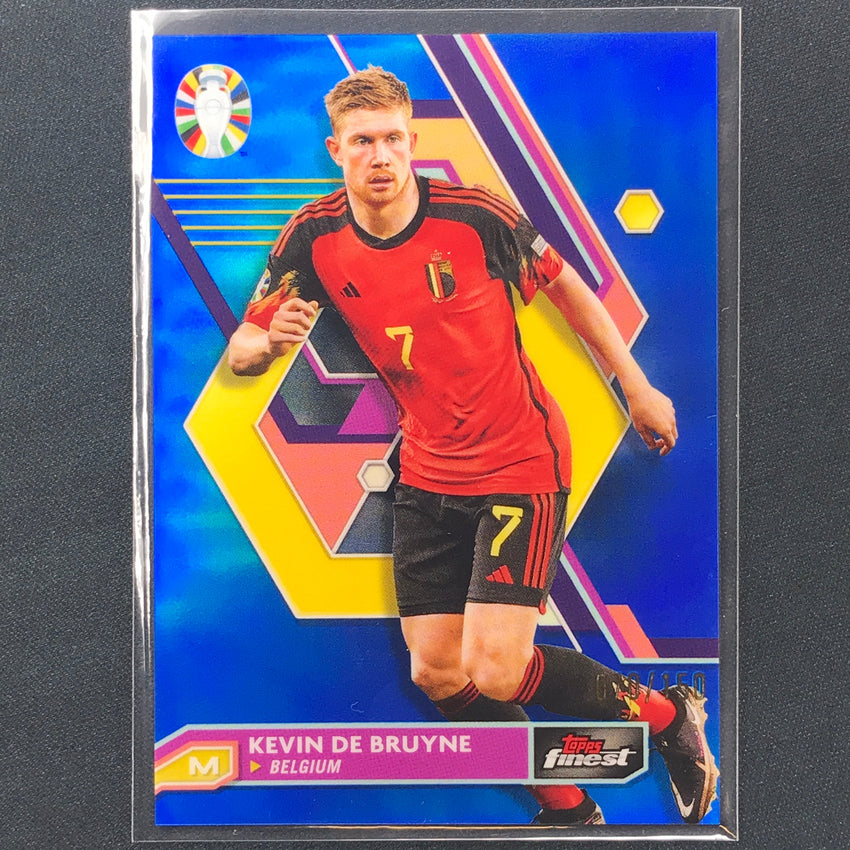 2023 Topps Finest Road To Uefa Kevin De Bruyne Base Blue 70/150