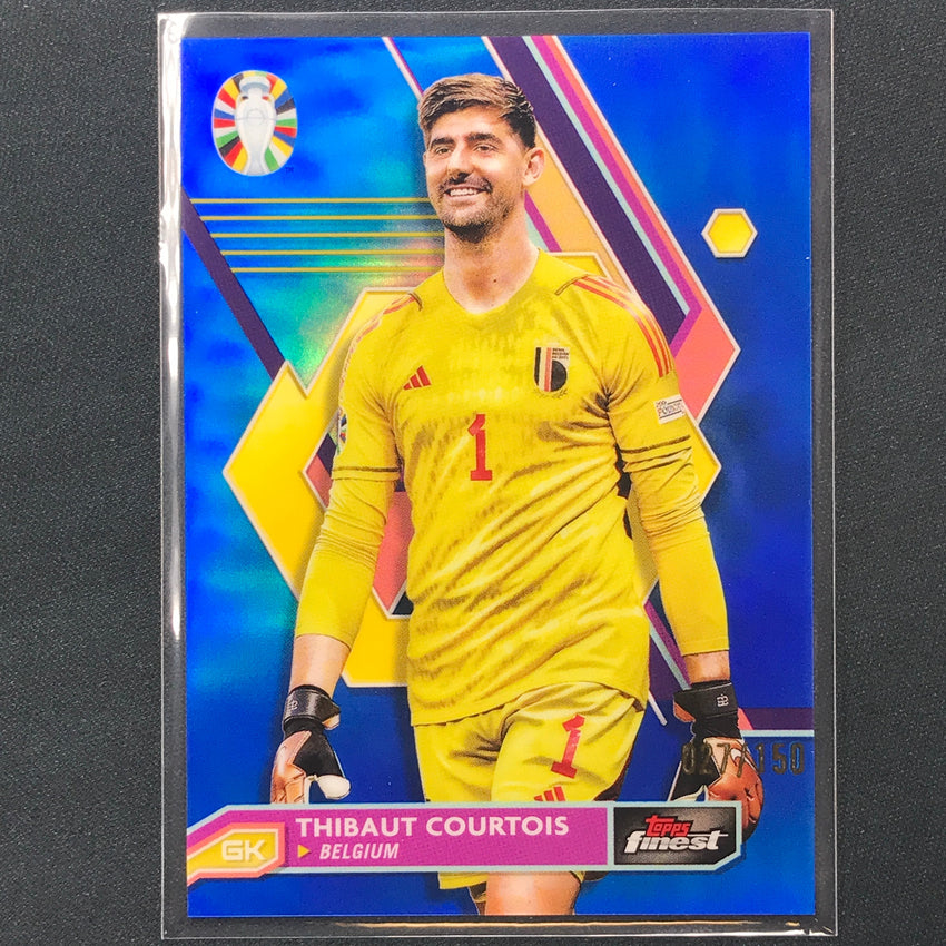 2023 Topps Finest Road To Uefa Thibaut Courtois Base Blue 27/150