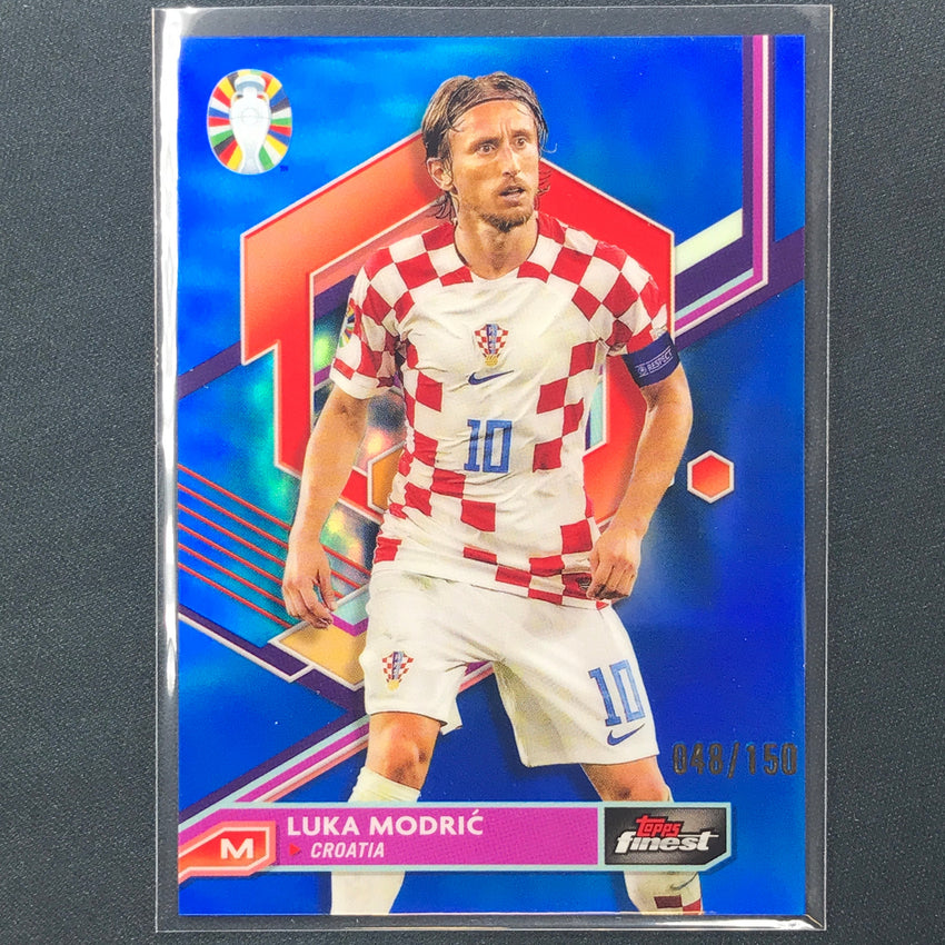2023 Topps Finest Road To Uefa Luka Modric Base Blue 48/150