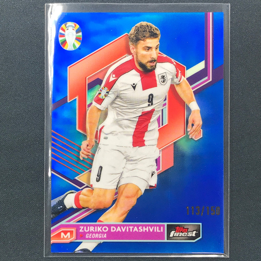 2023 Topps Finest Road To Uefa Zuriko Davitashvili Base Blue 113/150