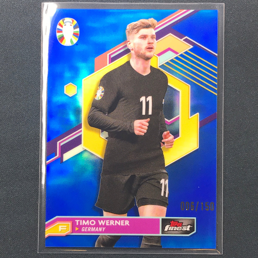 2023 Topps Finest Road To Uefa Timo Werner Base Blue 6/150