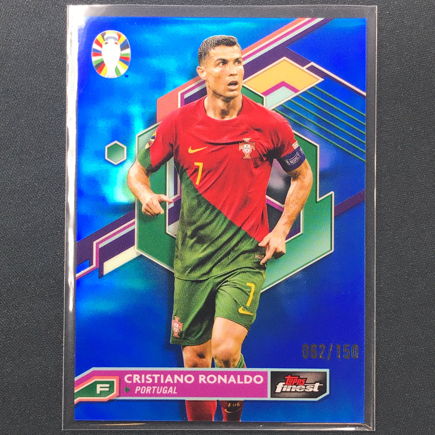 2023 Topps Finest Road To Uefa Cristiano Ronaldo Base Blue 62/150