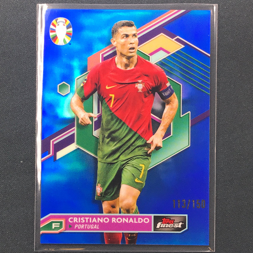2023 Topps Finest Road To Uefa Cristiano Ronaldo Base Blue 113/150