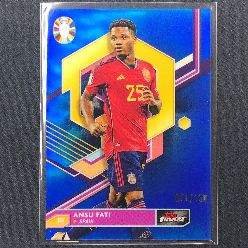 2023 Topps Finest Road To Uefa Ansu Fati Base Blue 71/150