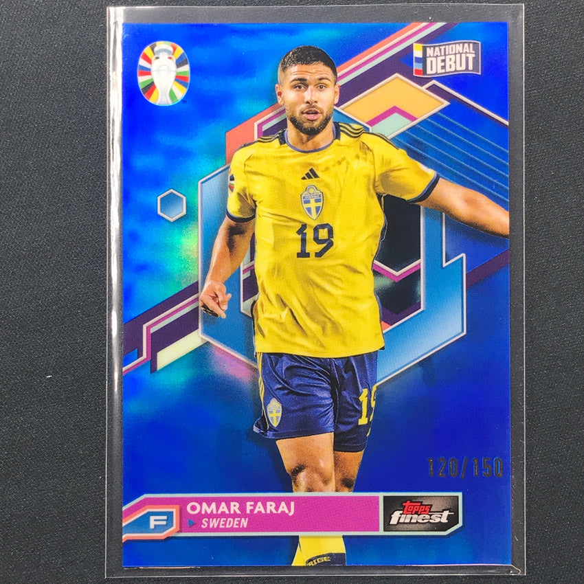 2023 Topps Finest Road To Uefa Omar Faraj Base Blue 120/150