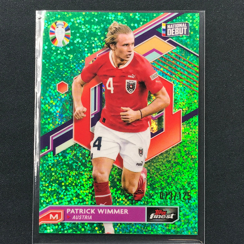 2023 Topps Finest Road To Uefa Patrick Wimmer Base Green Speckle 73/125