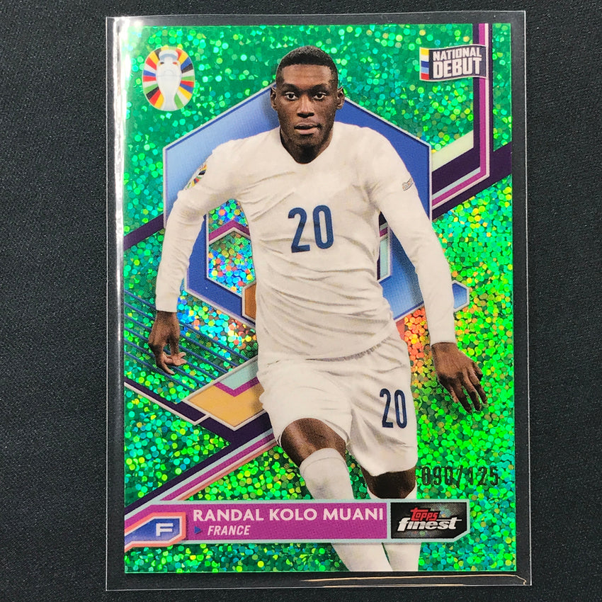 2023 Topps Finest Road To Uefa Randal Kolo Muani Base Green Speckle 90/125