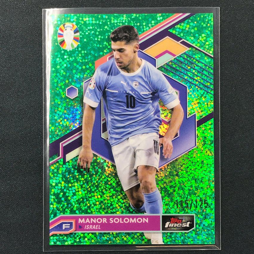 2023 Topps Finest Road To Uefa Manor Solomon Base Green Speckle 115/125