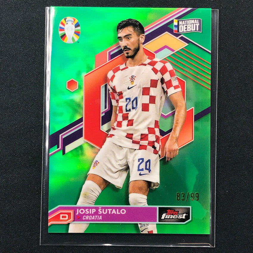 2023 Topps Finest Road To Uefa Josip Sutalo Base Green 83/99
