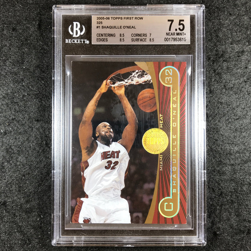 2005-06 Topps First Row SHAQUILLE O'NEAL 36/325 #1 BGS 7.5 (610)