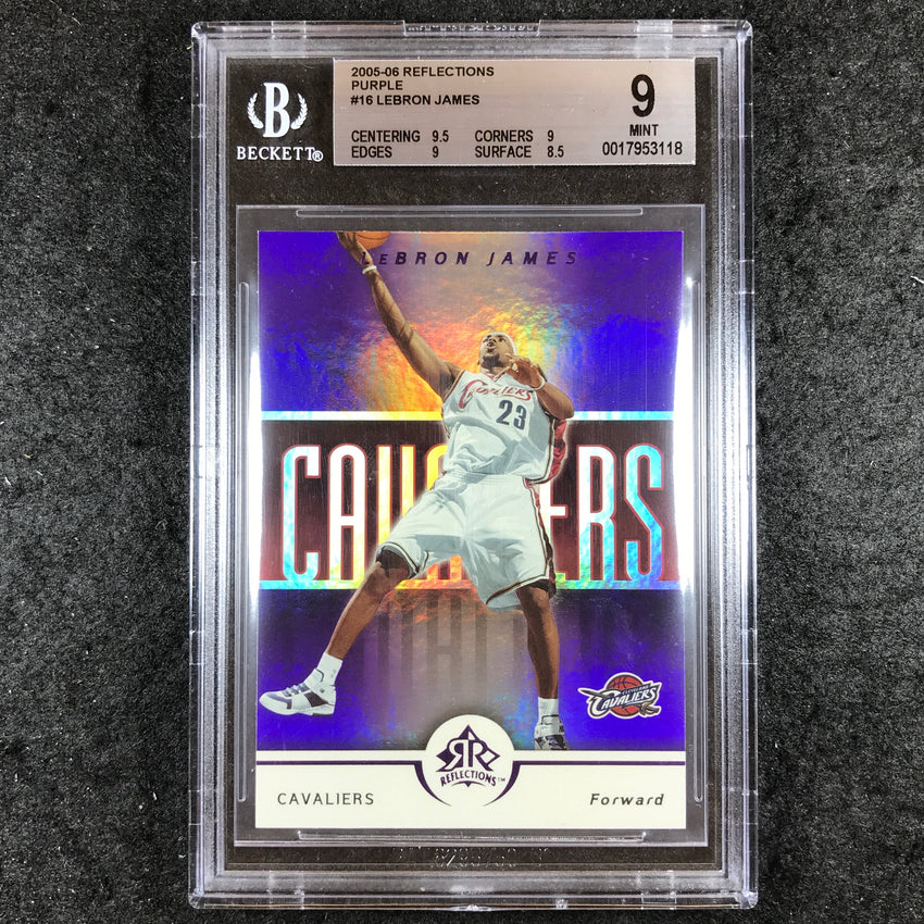2005-06 Reflections LEBRON JAMES Purple #16 BGS 9 (118)
