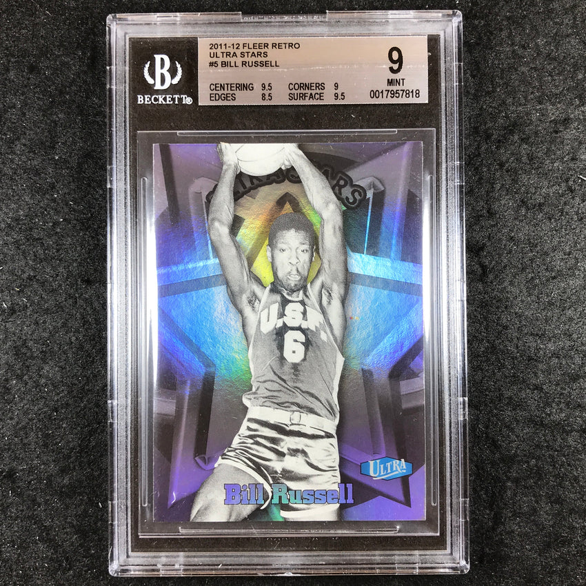 2011-12 Fleer Retro BILL RUSSELL Ultra Stars #5 BGS 9 (818)