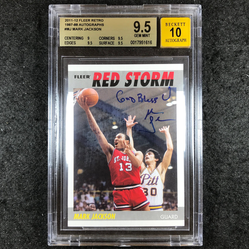 2011-12 Fleer Retro MARK JACKSON 1987-88 Autographs BGS 9.5/10 (616)