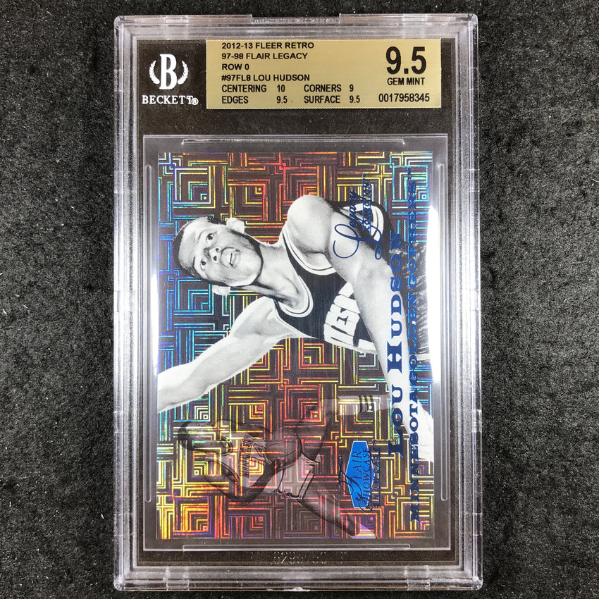 2012-13 Fleer Retro LOU HUDSON 97-98 Flair Legacy Row 0 73/100 BGS 9.5 (345)
