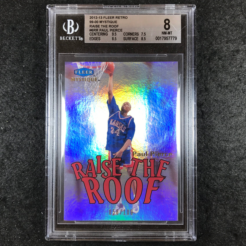 2012-13 Fleer Retro PAUL PIERCE 99-00 Mystique Raise The Roof 58/100 BGS 8 (779)