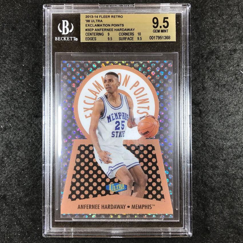 2013-14 Fleer Retro ANFERNEE HARDAWAY '98 Ultra Exclamation Points BGS 9.5 (368)