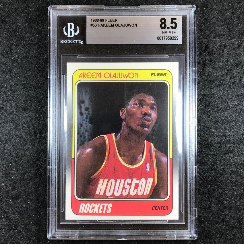 1988-89 Fleer HAKEEM OLAJUWON #53 BGS 8.5 (299)