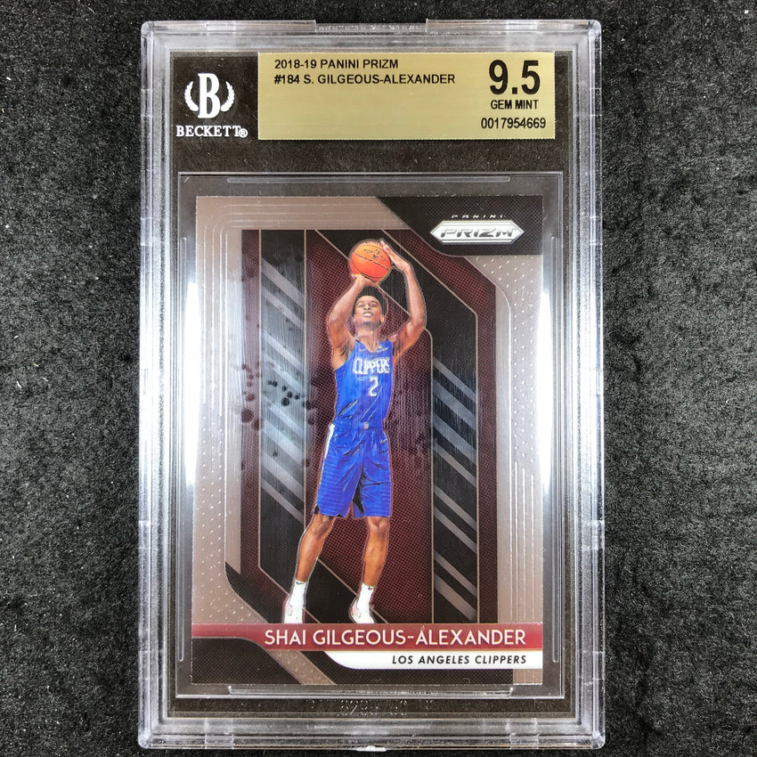 2018-19 Prizm SHAI GILGEOUS-ALEXANDER Rookie Base #184 BGS 9.5 (669)