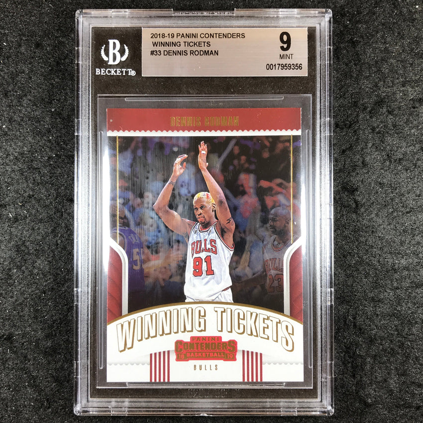2018-19 Contenders DENNIS RODMAN Winning Tickets #33 BGS 9 (356)