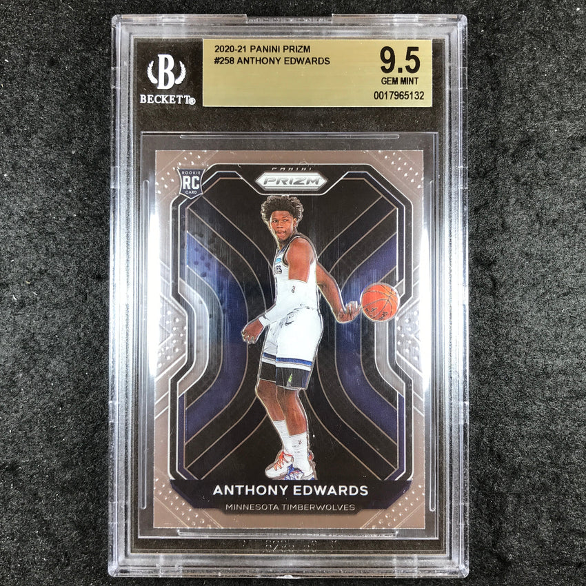 2019-20 Prizm ANTHONY EDWARDS Rookie Base #258 BGS 9.5 (132)